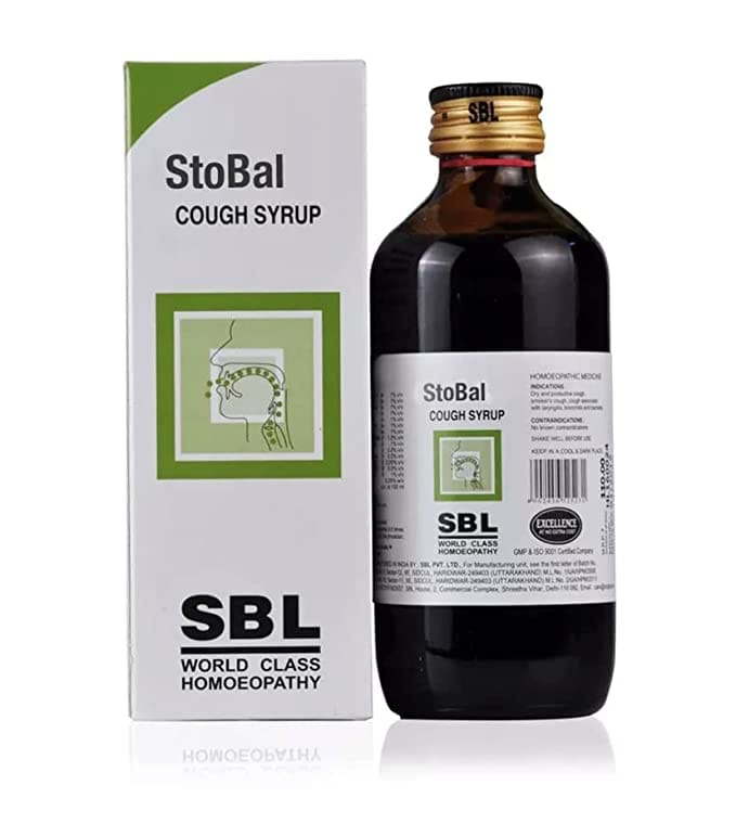 SBL Stobal Cough Syrup 180ml Relief from Cough Vital Medik
